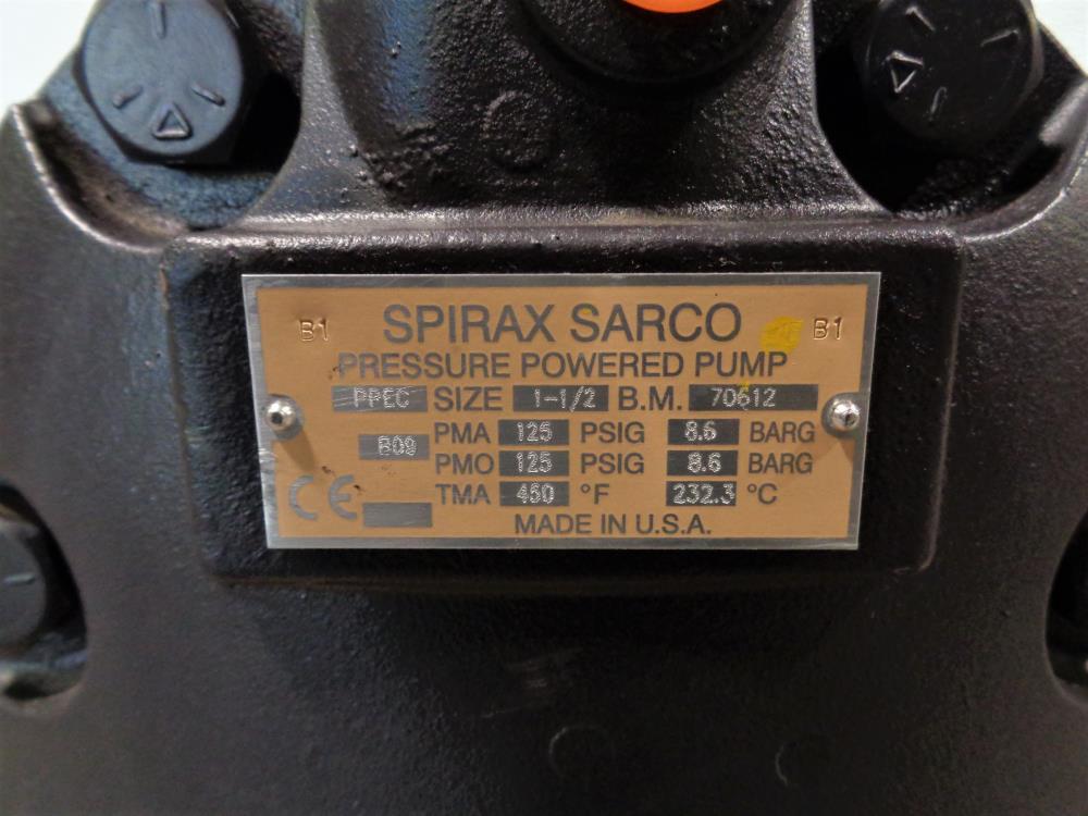 Spirax Sarco Pressure Powered Pump PPEC, 1-1/2" NPT, BM# 70612
